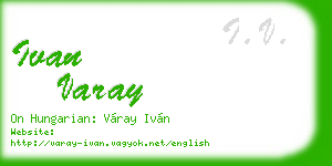 ivan varay business card
