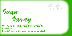 ivan varay business card